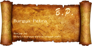 Burgya Petra névjegykártya